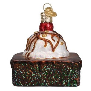 Old World Christmas 3.0 Inch Brownie A La Mode Chocolate Treat Ornament Tree Ornaments - 1 of 3