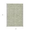 Artichoke Green And Ivory Geometric Washable Indoor Outdoor Area Rug - 3 of 4