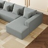 Corduroy U Shaped Sectional Sofa Couch, Reversible & Spacious, Ultimate Comfort with Plush Cushions, Perfect for Modern Living Rooms - 4 of 4