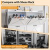 Shoe Cabinet - 4-Tier Flip-Top Drawers, Entryway Footwear Storage, Concealed Independent Shoe Rack, Living Room Open Shelving - 4 of 4