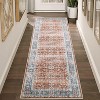Washable Vintage Style Area Rug, Classic Decorative Non-Slip Foldable Carpet for Entryway, Bedroom - 2 of 4