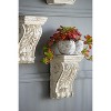 5.1 x 4.7 x 9.3" Antique Wall Shelf, Narrow Eave Decorative Shelf with Intricate Leaf & Animal Patterns, Elegant Wall Sculpture for Living Room - 2 of 4