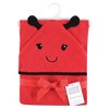 Hudson Baby Unisex Baby Cotton Animal Face Hooded Towel, Red Ladybug, One Size - 2 of 3