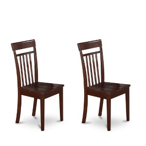 East West Furniture,Antique dining room chair for kitchen With Cushion Seat Finish Set of 2 - 1 of 3