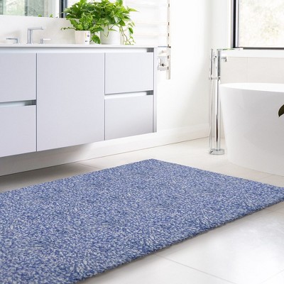 Blue Non-Slip Outdoor Doormat with Highly Absorbent Fibers