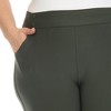 Plus Size Super Soft Elastic Waistband Scuba Pants - 4 of 4