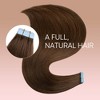 Jessie's Wig 18-26 Inch Tape In Hair Extensions 50g For Women Thin Hair Straight #4 Light Brown 20 Pcs/Pack - 4 of 4