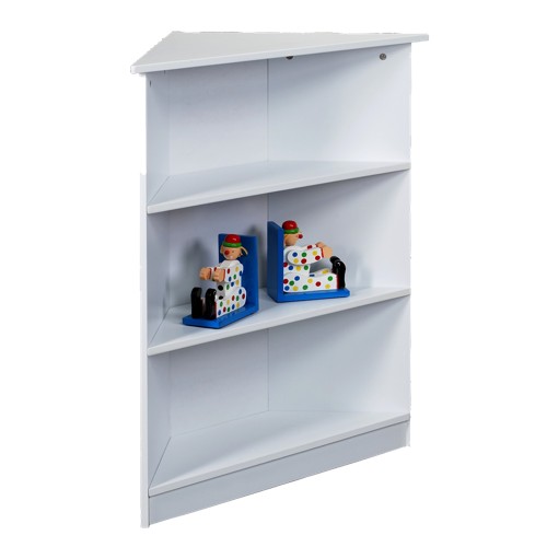 Gift Mark 3-Tier Corner Bookcase - White
