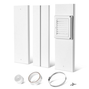 VEVOR Dryer Vent Window Kit,Fits 4In Exhaust Hoses,Adjustable Length for Adapts Sliding Windows of Different Heights,Sturdy PVC and PP Materials,White - 1 of 4
