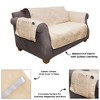 Furniture cover, 100% Waterproof Protector Cover for Love Seat by PETMAKER, Non-Slip, Stain Resistant, Great for Dogs, Pets, and Kids  Tan - 2 of 4
