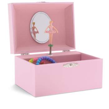 Jewelkeeper Personalize-Your-Own Pink Girl's Musical Ballerina Jewelry Box, Pink