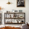 Tangkula 3-Tier Console Table Vintage Sofa Table w/ Storage Shelves Hallway Living Room - 3 of 4
