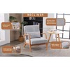 MYINDA Corduroy Mid-Century Modern Accent Chair, Arm Chair Living Room Chairs with Pillow Upholstered Reading Chair - 4 of 4