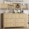 COZONY 47" Rattan Dresser, 6-Drawer Wood Chest, Large Storage Cabinet & TV Stand - 3 of 4