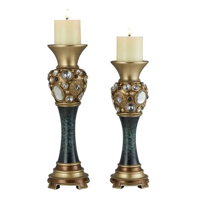 Ok Lighting 14"& 16"H Sedo Candleholder Set