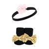 Hudson Baby Infant Girls Headband and Socks Giftset, Gold Sequin, One Size - 3 of 4