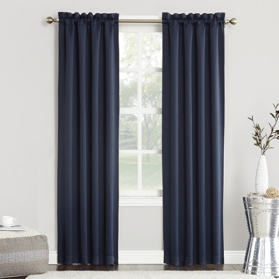 Sun Zero Blackout Kenneth Energy Saving Rod Pocket Curtain Panel