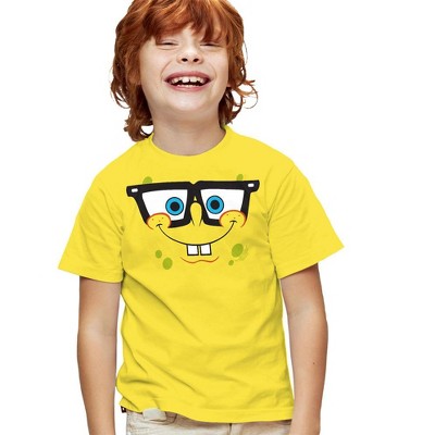 Boys' Short Sleeve Spongebob Nerd Face T-Shirt