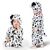 Joyfy Soft Toddler Dalmatian Costume - Halloween Puppy Jumpsuit with Hood, Zip-Up Unisex Baby Animal Outfit - 2 of 4