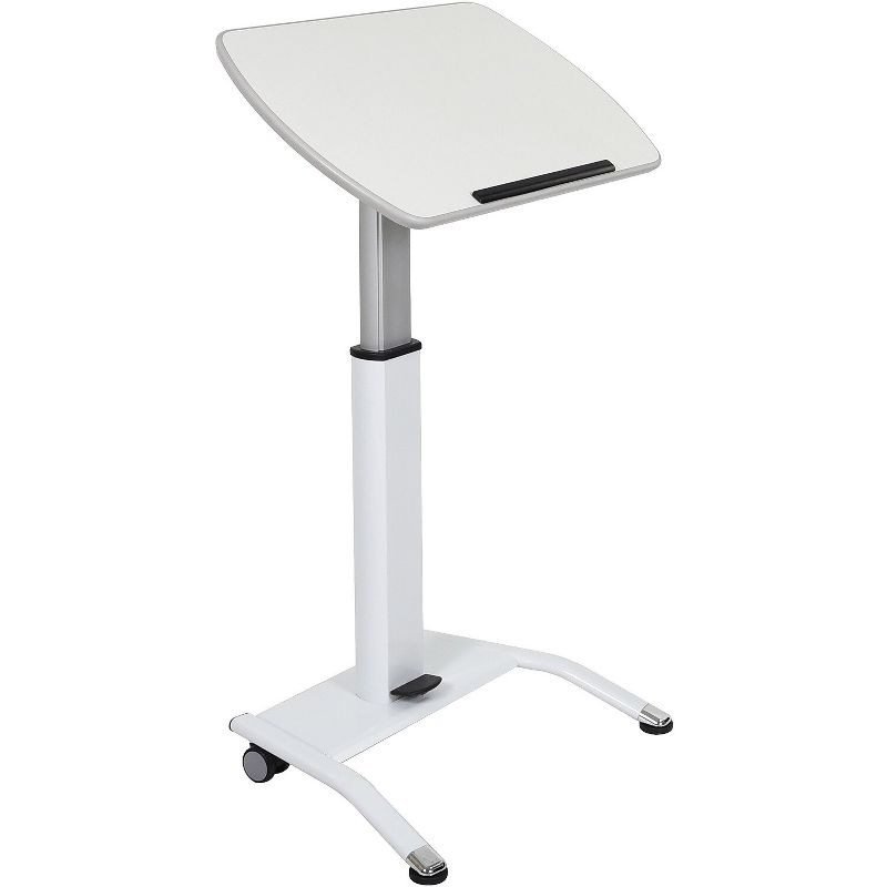 Luxor Pneumatic Height Adjustable Lectern White LX-PNADJ-WH, 1 of 4