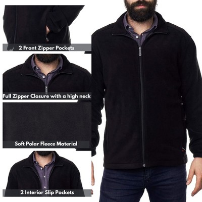 Мужские куртки Alpine Swiss Trent Mens Full Zip Up Fleece Jacket Medium Black — фото 2