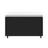 vidaXL Patio Footrests with Cushions 2 pcs Black Poly Rattan - 4 of 4