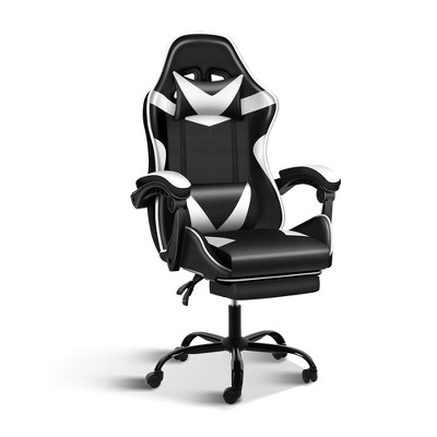 Racing Video Backrest and Seat Height Recliner Gaming Office High Back Computer Ergonomic Adjustable Swivel Chair, With Footrest