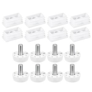 Unique Bargains Plastic Non-Skid Adjustable Square Insert  Furniture Leveling Feet - 1 of 4