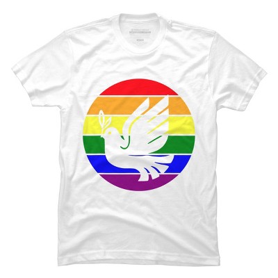 Design By CreativeHT Humans Dove Olive Branch Rainbow Pride By CreativeHT T-Shirt
