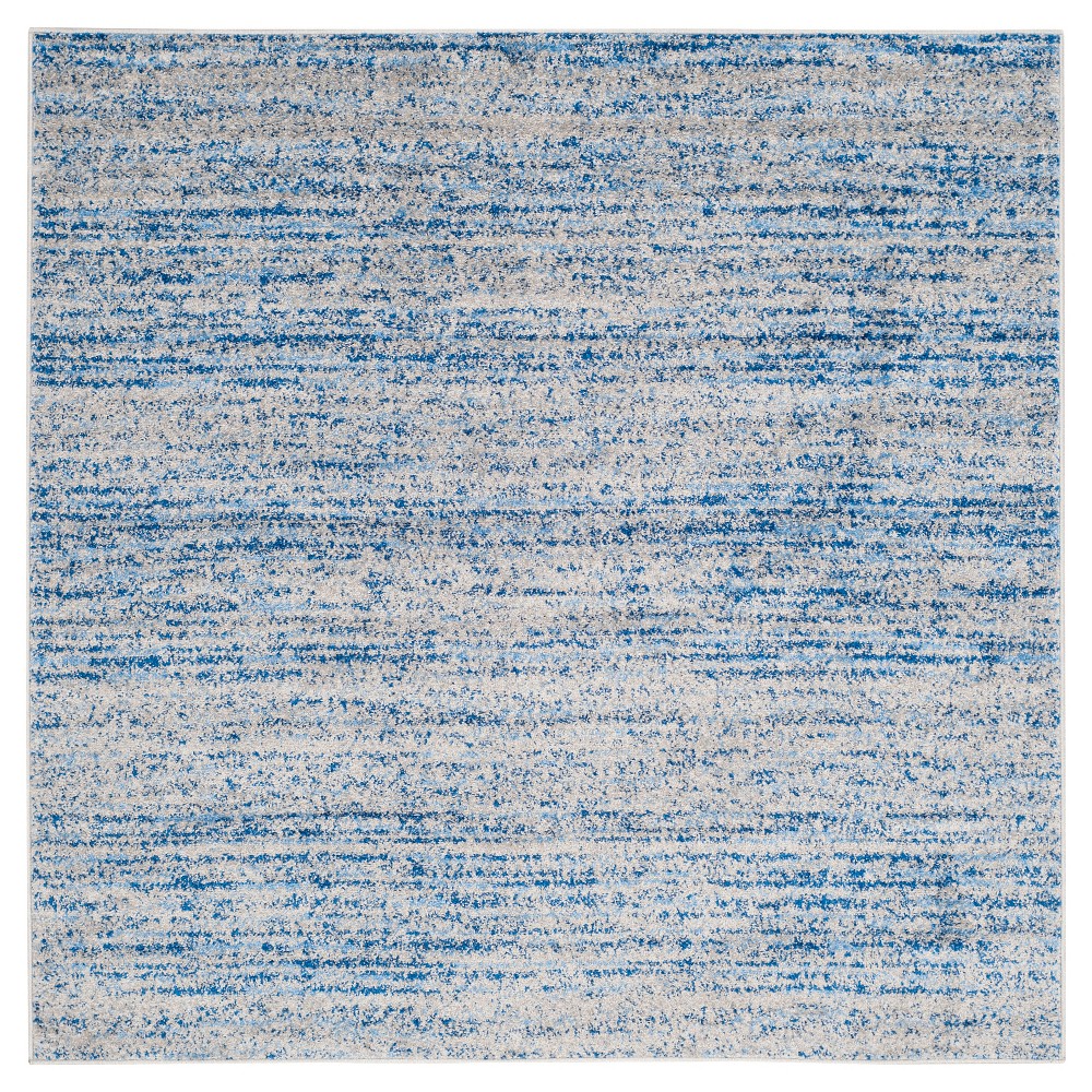 4'x4' Square Moira Spacedye Design Area Rug Blue/Silver Square - Safavieh