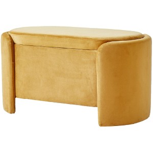 Nordlys Bouclé Storage Bench Modern Design Style Upholstery Entry - 1 of 4