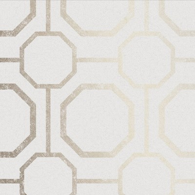 Sashiko Pearl White and Gold Geometric Paste the Wall Wallpaper