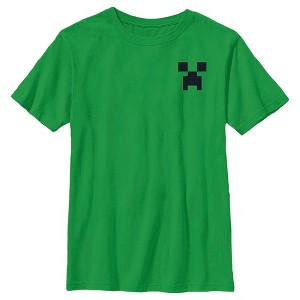 Boy's Minecraft Faux Pocket Creeper T-Shirt - 1 of 4