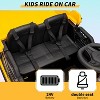 24V Kids Ride On Dump Truck with R/C, 2 Seater Electric Car with Electric Dump Bed & Shovel, Music Player, Soft Start, 19" Spacious Seat, Yellow - 2 of 4