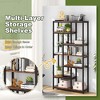 Kumasinova Modern 7 Tier Open Corner Display Bookshelf,Floor Standing Bookcase for Living Room,Bedroom,Office,Kitchen - 4 of 4