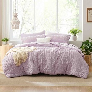 BAGOKIE 5/7 Pieces Seersucker Bed in a Bag Comforter Set - 1 of 4