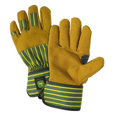West Chester John Deere Child's Indoor/Outdoor Work Gloves Green/Yellow Youth  (Box of 3 pairs)