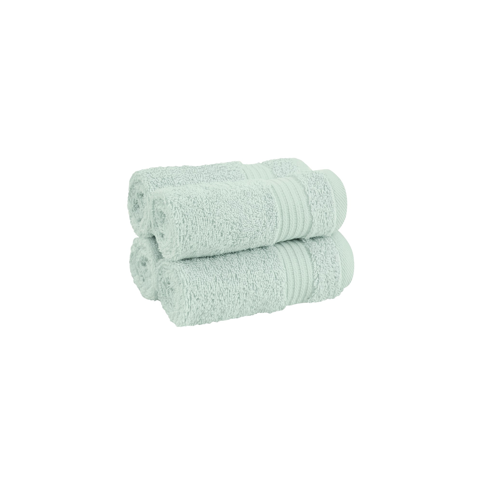 American Soft Linen Bekos 4 Pack Washcloth Set, 100% Cotton Washcloth Hand Face Towels for Bathroom and Kitchen, Mint