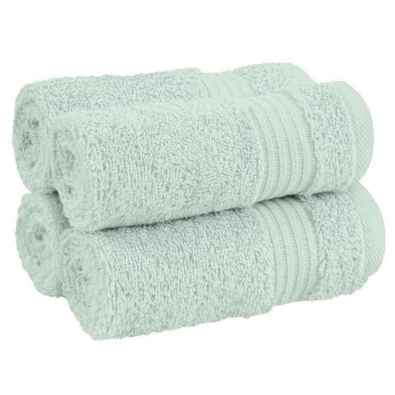 American Soft Linen Bekos 4 Pack Washcloth Set, 100% Cotton Washcloth Hand Face Towels for Bathroom and Kitchen, 1 of 7