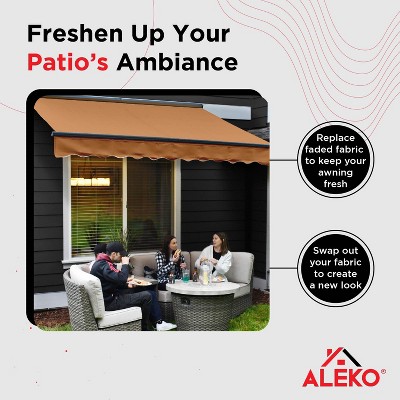 Sand UV-Resistant Retractable Awning Fabric Replacement
