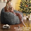 Bean Bag Chairs for Adults, Faux Fur Bean Bag Chair with Filler, Soft Plush Living Room Beanbag Chair Armrest Bean Bag Couch for Reading - 2 of 4