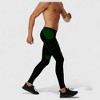 Anna-Kaci Active Men's Compression Leggings with Wide Waistband and Side Pocket for Training and Performance - 3 of 4