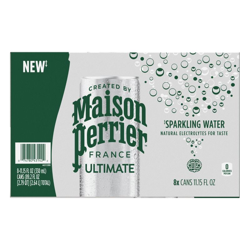 Maison Perrier Unflavored Sparkling Water - 8pk/11.15 fl oz Cans, 1 of 9