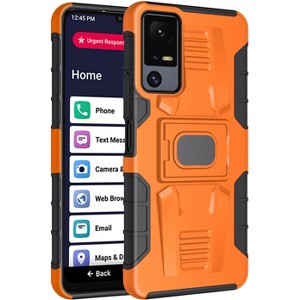 Nakedcellphone Case for Jitterbug Smart 4 / TCL 40XL - Rugged Hybrid Phone Cover with Stand - 1 of 4