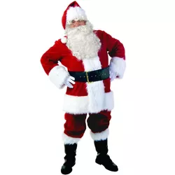 HalloweenCostumes.com Medium  Men  Premiere Santa Suit Costume, Black/Red/White