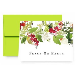 Paper Frenzy Peace on Earth Garland Christmas Cards and Envelopes - 25 pack - 1 of 3
