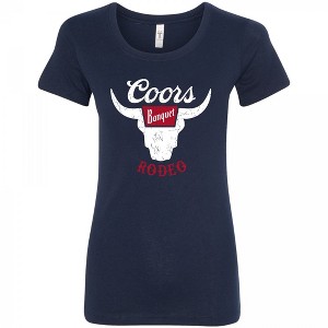 Womens Coors Banquet Rodeo Logo Navy Colorway T-Shirt - 1 of 2