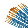 Unique Bargains Paint Brush Setfor Watercolor Nylon Bristles with Aluminum Ferrule and Wood Shaft 20 Pcs - 3 of 3