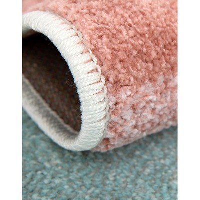 Colorful Multi Stripe Rectangular Kids Rug in Synthetic Material