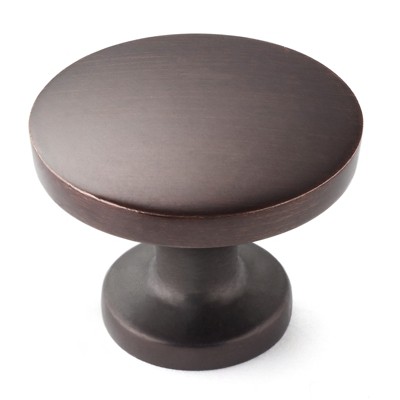 Oil Rubbed Bronze Round Cabinet Knobs with Mounting Hardware, 10-Pack